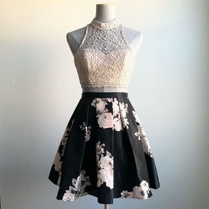 Sequin Hearts Top & Skirt Set